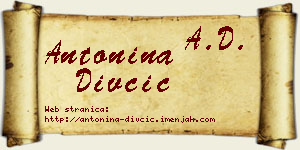 Antonina Divčić vizit kartica